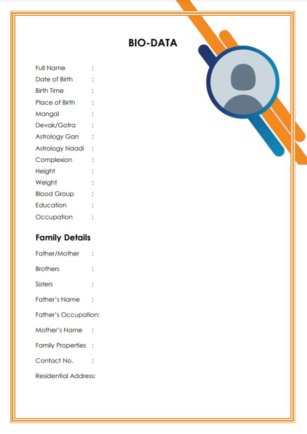 10+ Marriage Biodata Format in Word and PDF